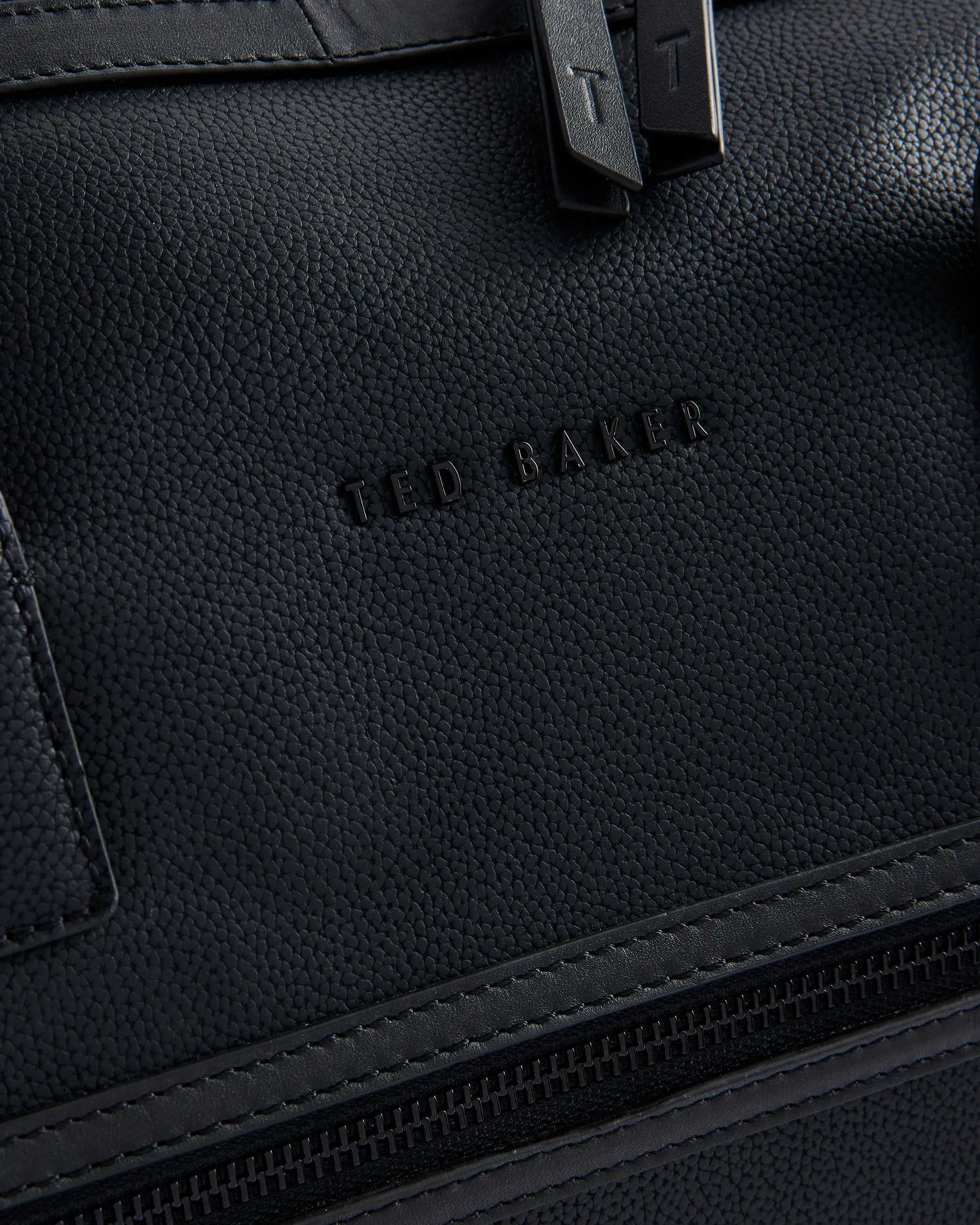 Landers Recycled Leather Holdall Black
