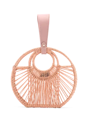 Langa Circular Woven Bag | Pink