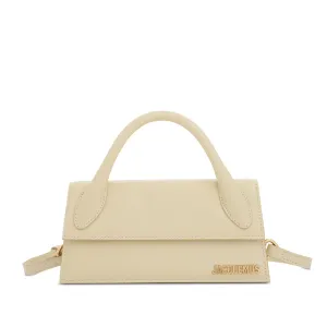Le Chiquito Long Leather Bag in Ivory