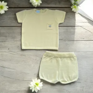 Lemon Knitted Short Set
