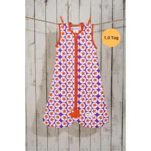 Lightweight Sleep Bag | Purple/Orange Stars