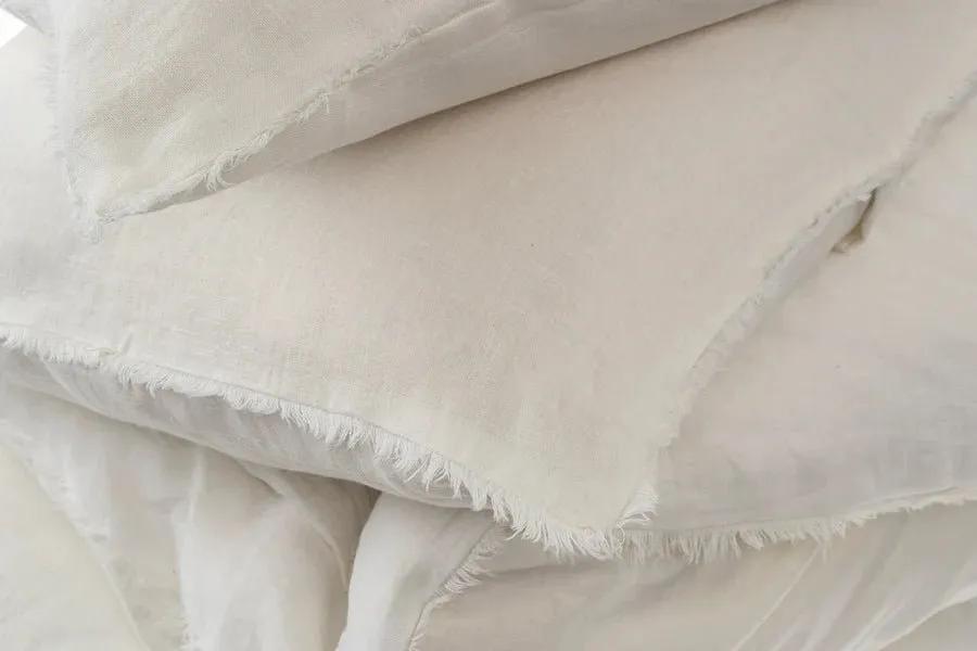 LINA LINEN DUVET SET, IVORY