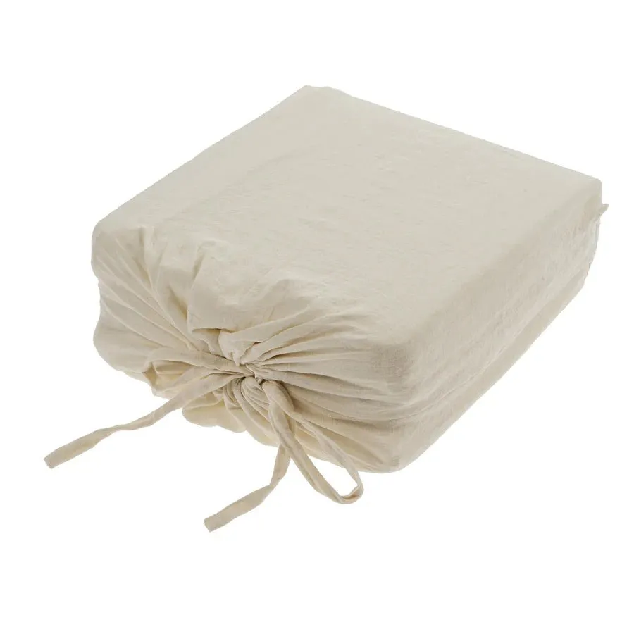LINA LINEN DUVET SET, IVORY