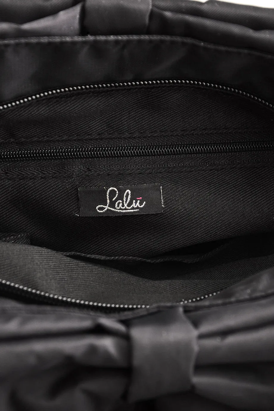 MELODY Black Ruffled Bag