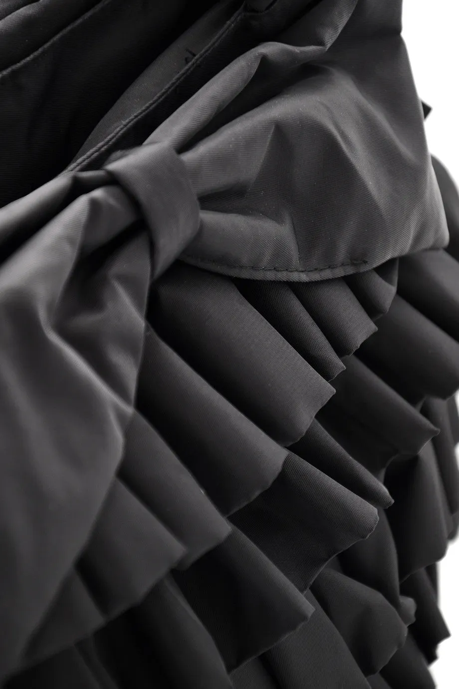MELODY Black Ruffled Bag