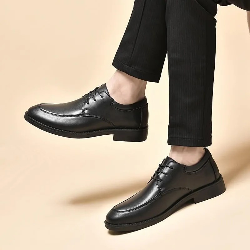 Men Oxford Shoes Classic Lace Up Evening Cap Toe Design Vegan Leather Anti-Slip Non Slip Office Business