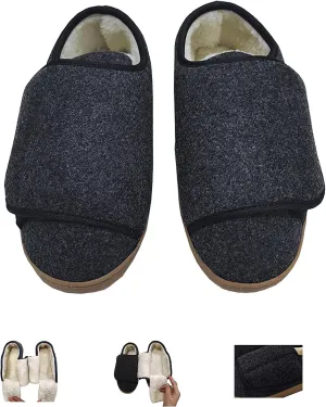 Men Women Diabetic Shoes, Edema Footwear, Adjustable Magic Stickers Cotton Winter Shoes for Swollen Feet, Wide, Foot Diseases, Arthritis, Big Toes, Valgus, Deformed, Post Op