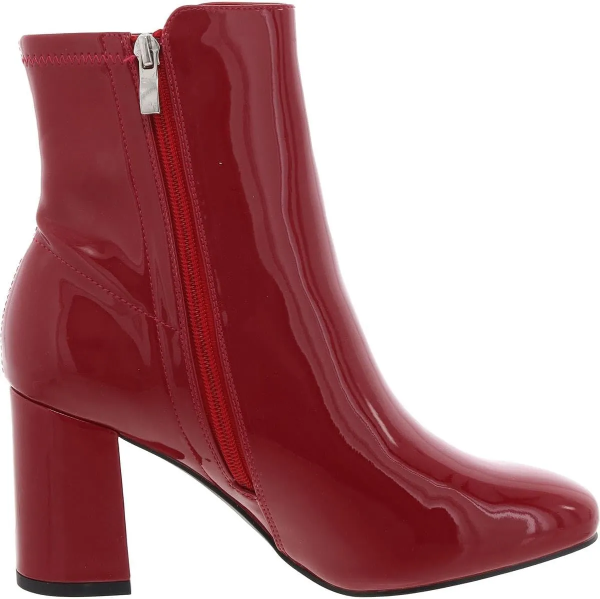 MIA Shoes Carla Womens Vegan Leather Ankle Boots with Heel