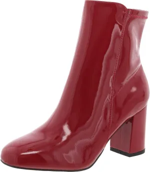 MIA Shoes Carla Womens Vegan Leather Ankle Boots with Heel