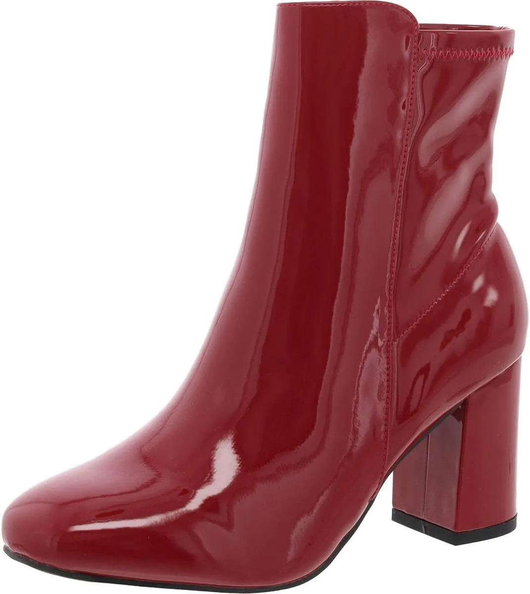 MIA Shoes Carla Womens Vegan Leather Ankle Boots with Heel