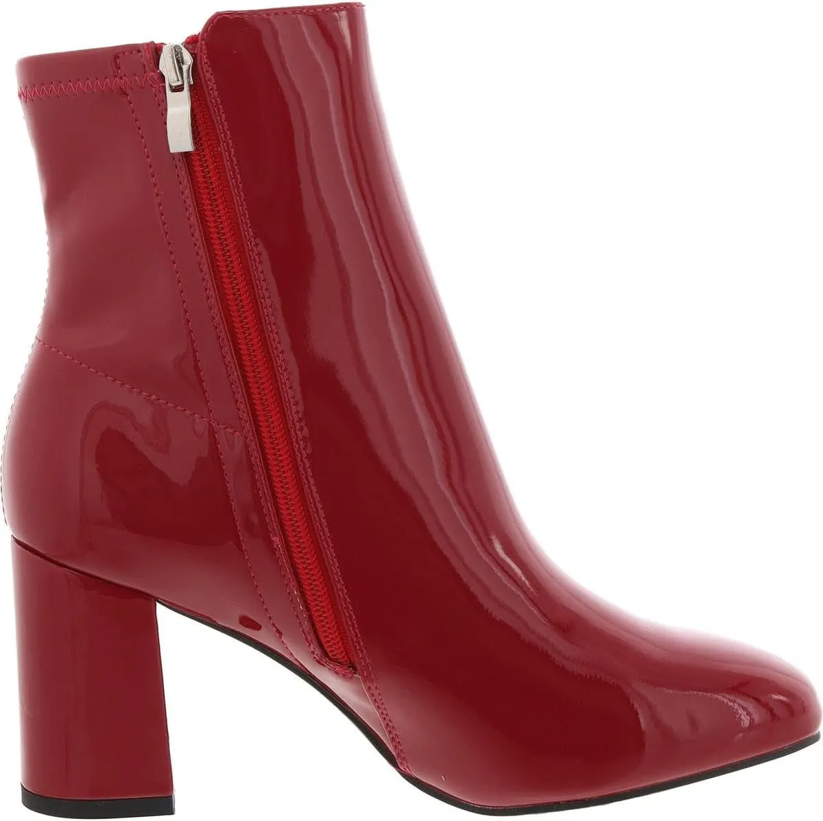 MIA Shoes Carla Womens Vegan Leather Ankle Boots with Heel