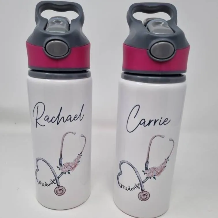 Midwife Stethoscope Flip Water Bottle