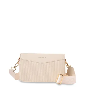 Mocha Penelope Boxy Crossbody - Cream