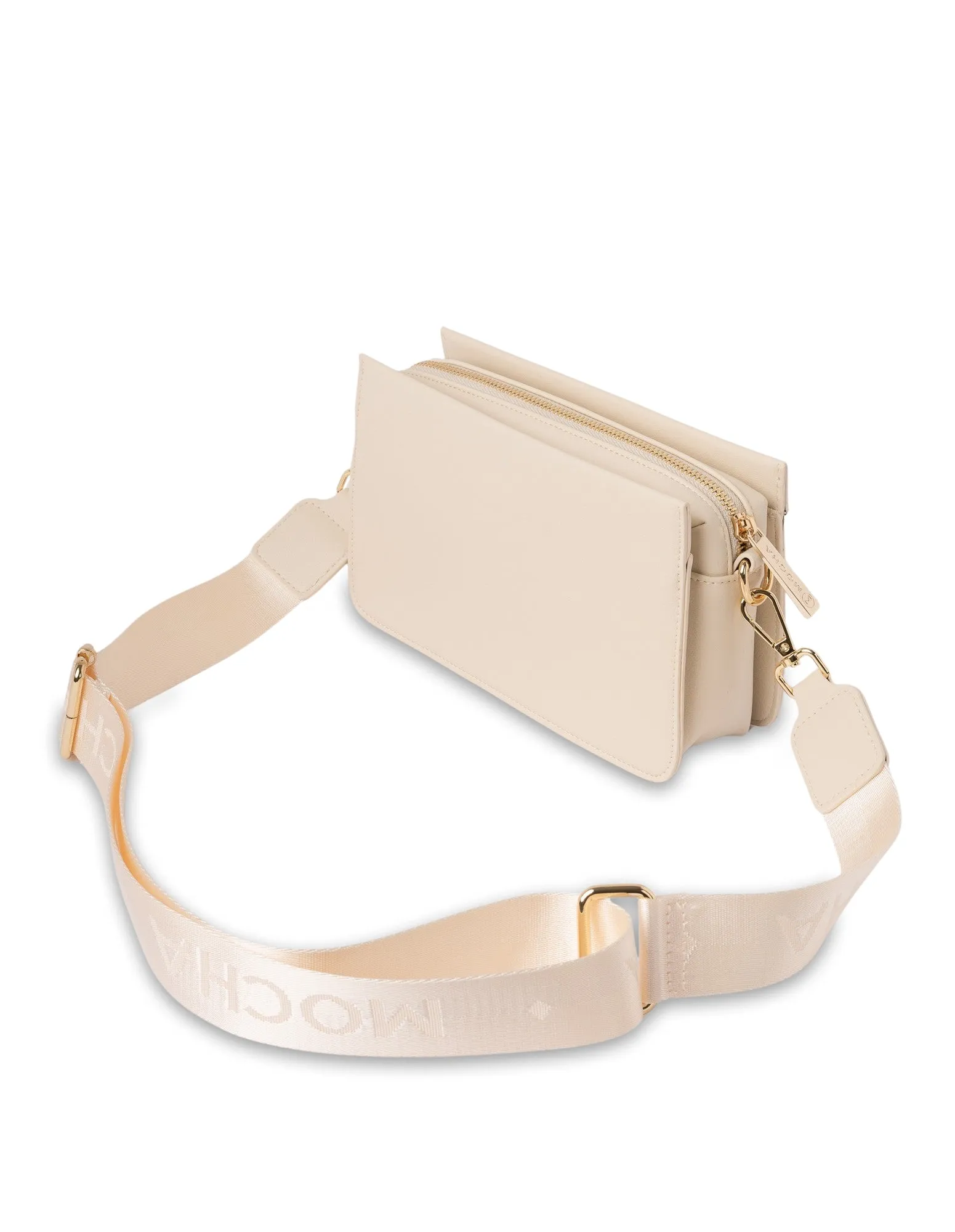 Mocha Penelope Boxy Crossbody - Cream