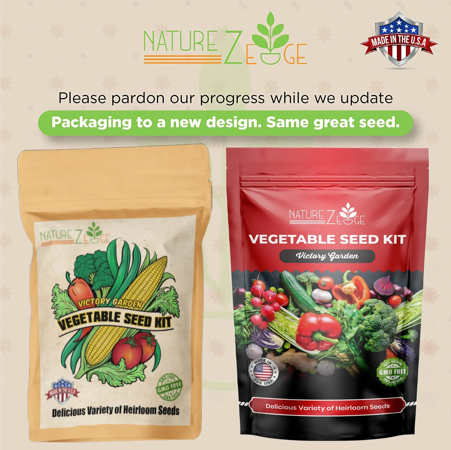 NatureZ Edge - Heirloom Vegetable Seeds - 20 Varieties