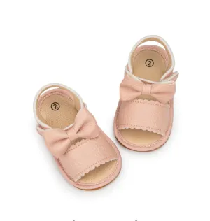 Nelly - Bow Sandal , Blush Pink