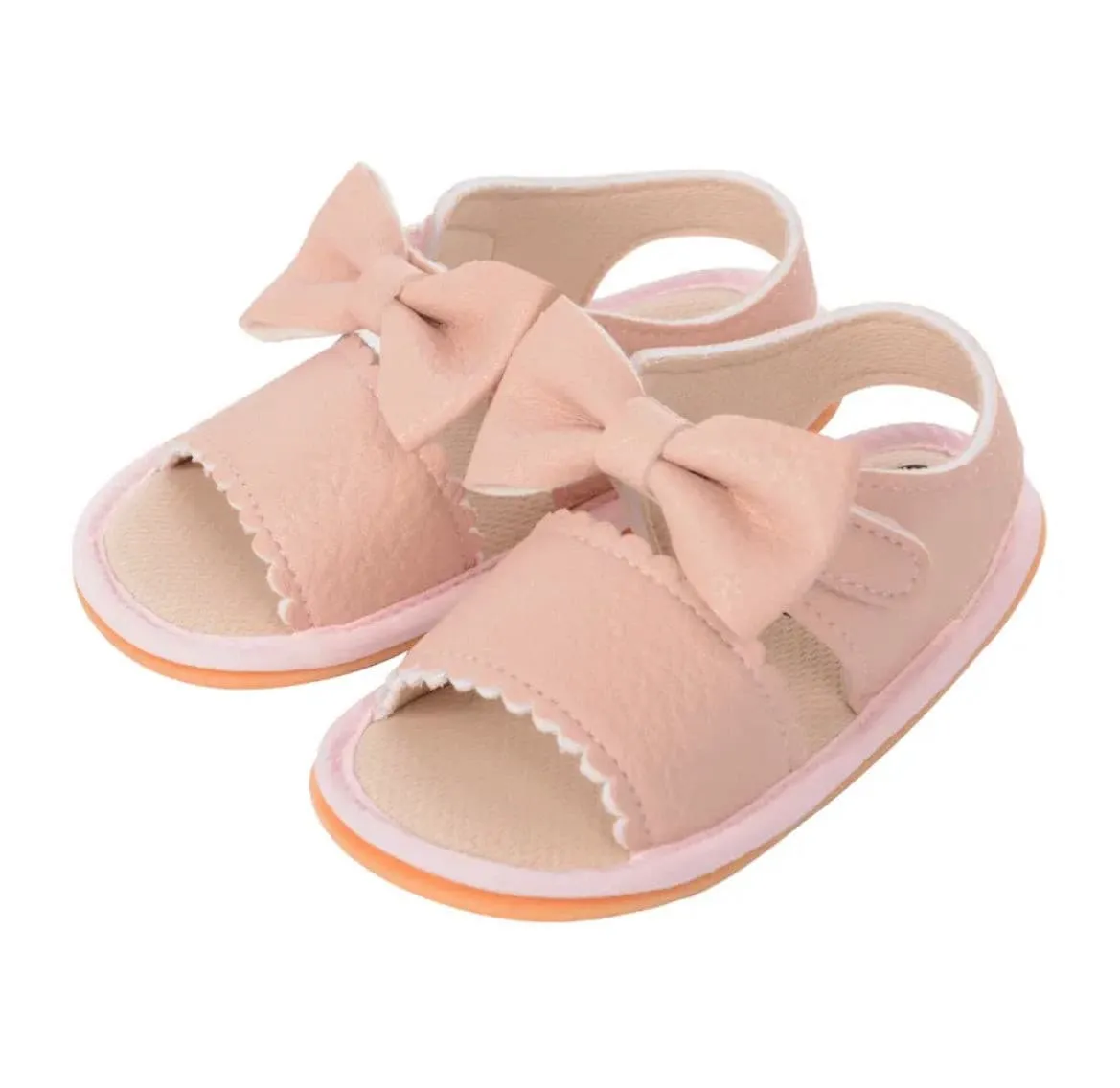 Nelly - Bow Sandal , Blush Pink