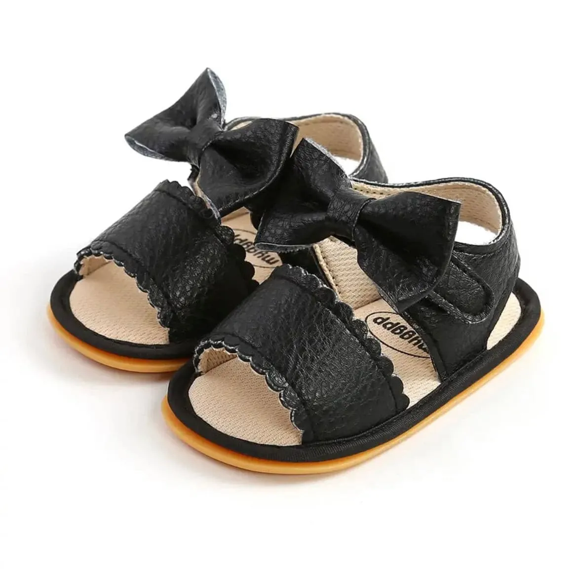 Nelly - Bow Sandal , Jet Black