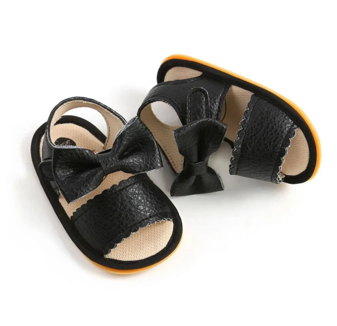 Nelly - Bow Sandal , Jet Black