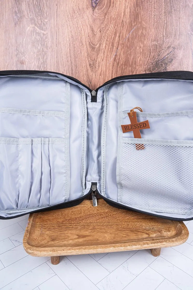 NGIL Church Days Black Canvas Bible Cover
