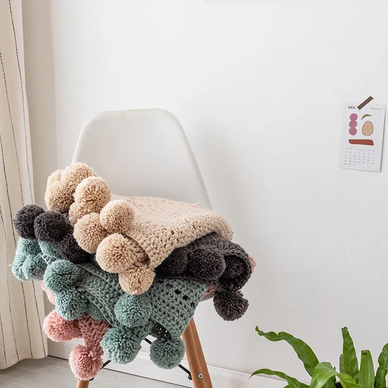 Pompom Hand Knitted Carpet