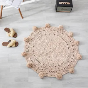Pompom Hand Knitted Carpet
