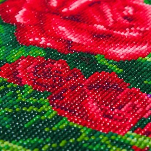 "Perfect Red Rose" by Thomas Kinkade Crystal Art Kit 30x30cm