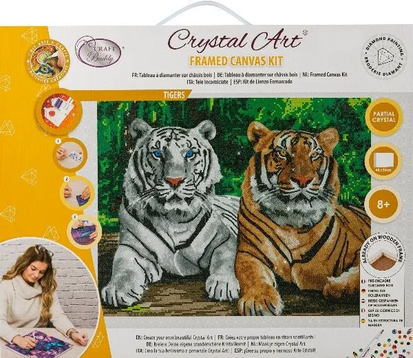 "Tigers" Crystal Art Kit 40x50cm