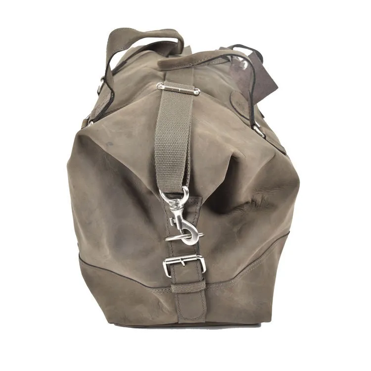 Rowallan Wayfarer All Leather Grey Holdall