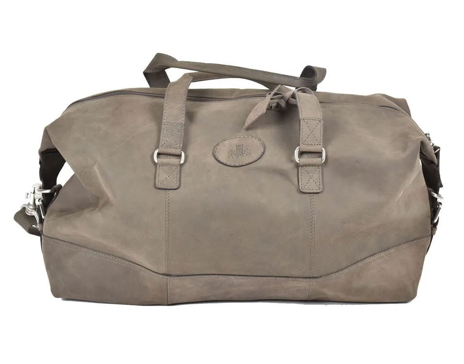 Rowallan Wayfarer All Leather Grey Holdall