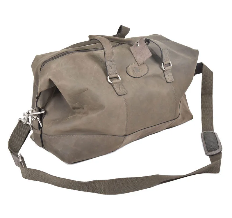 Rowallan Wayfarer All Leather Grey Holdall