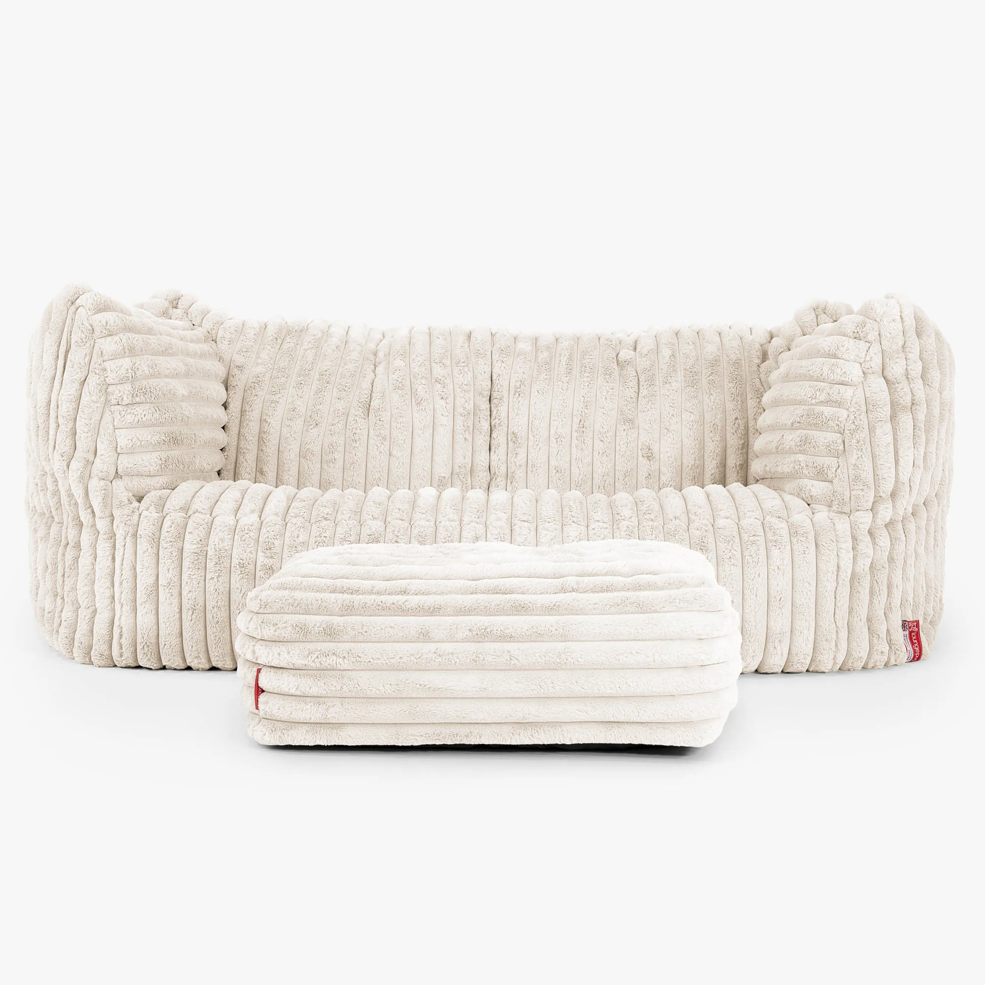 Ruben Bean Bag Sofa - Ultra Plush Cord Cream