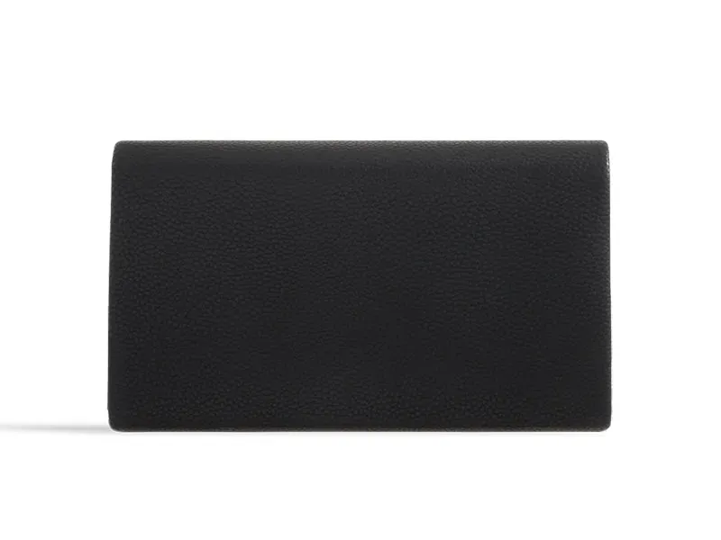 SCULPT  CLUTCH WITH GLEAMING DETAIL IN BLACK FAUX LEATHER
