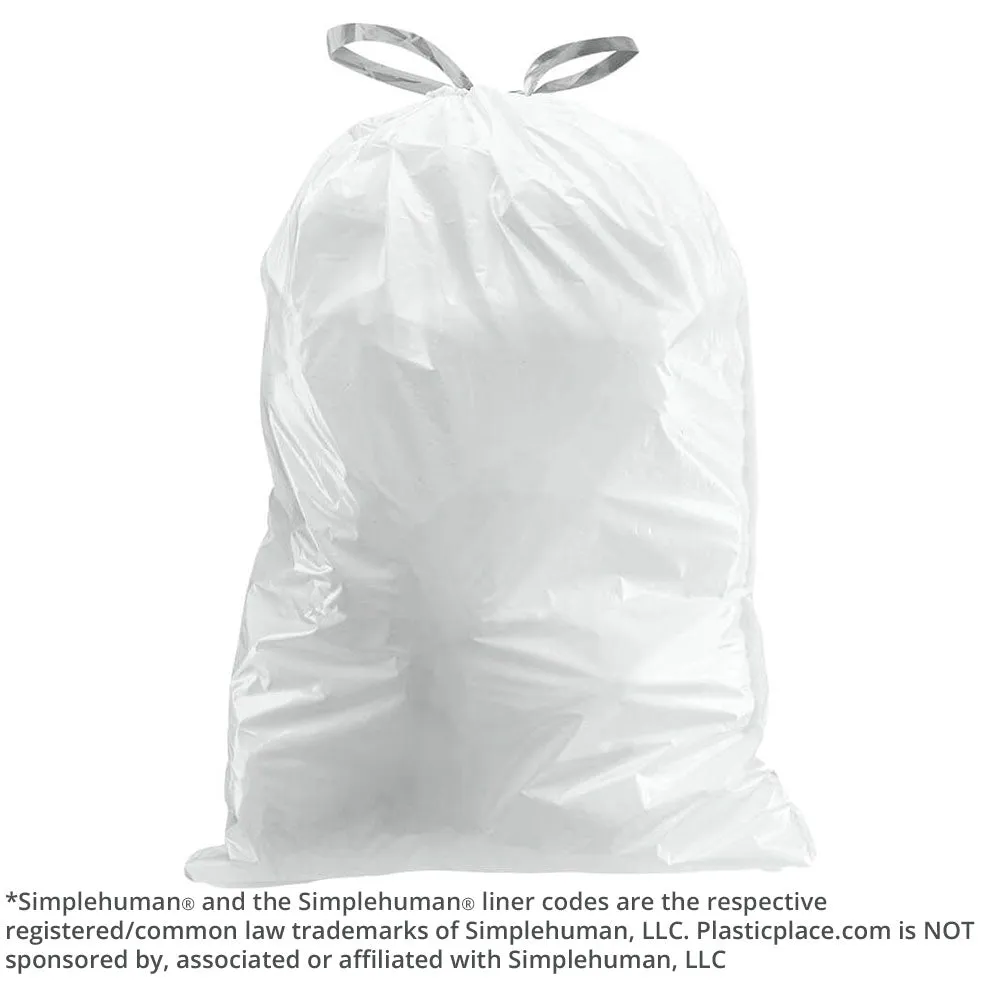 Simplehuman®* Compatible Trash Bags - Code N - 12-13 Gallon - 50/Case