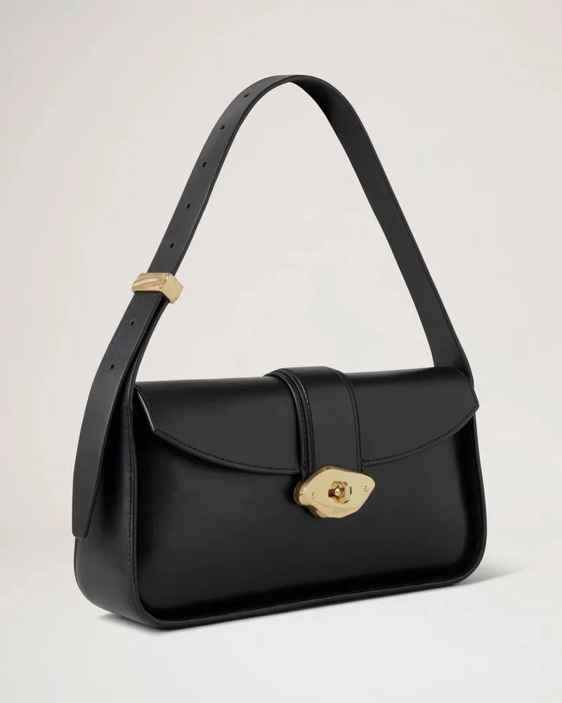 Small Lana Shoulder Bag High Gloss Leather (Black)