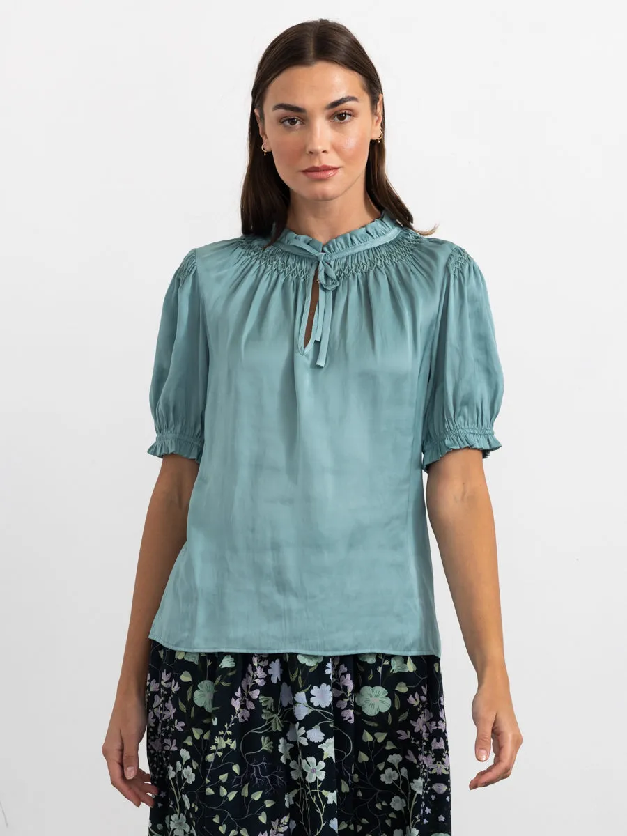 SMOCK NECK BLOUSE