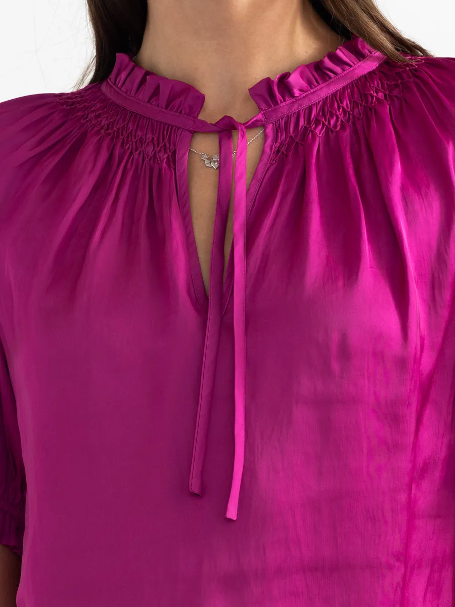 SMOCK NECK BLOUSE