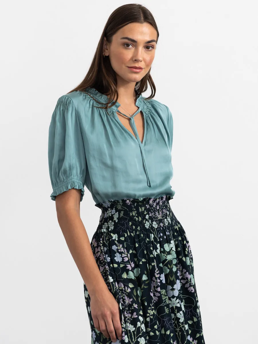 SMOCK NECK BLOUSE