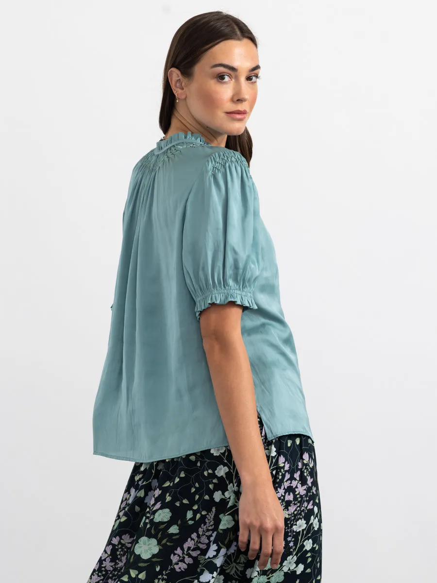 SMOCK NECK BLOUSE