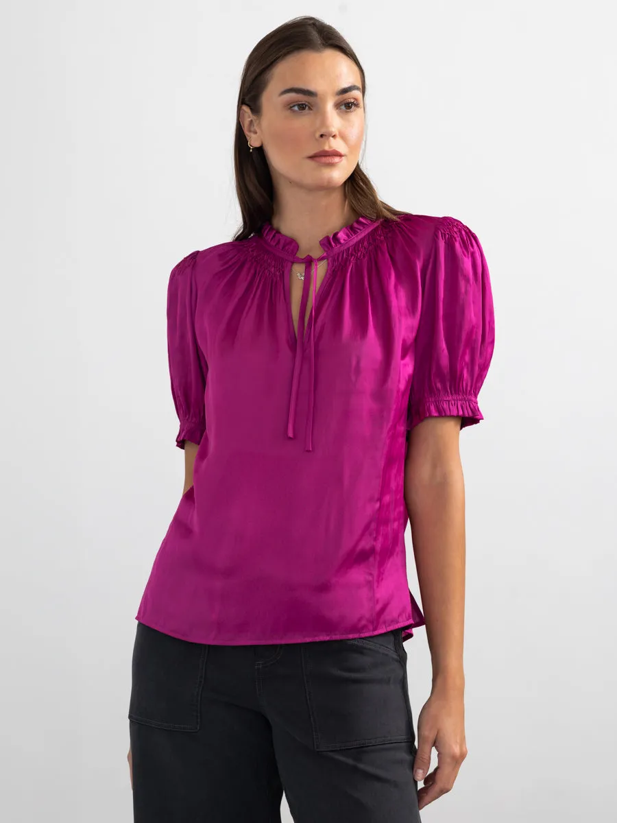 SMOCK NECK BLOUSE