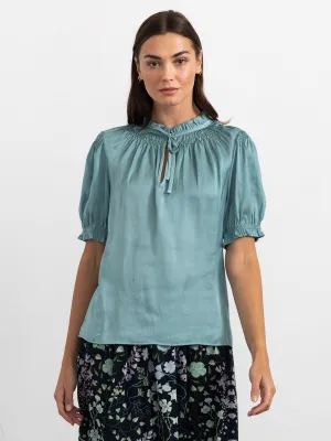 SMOCK NECK BLOUSE