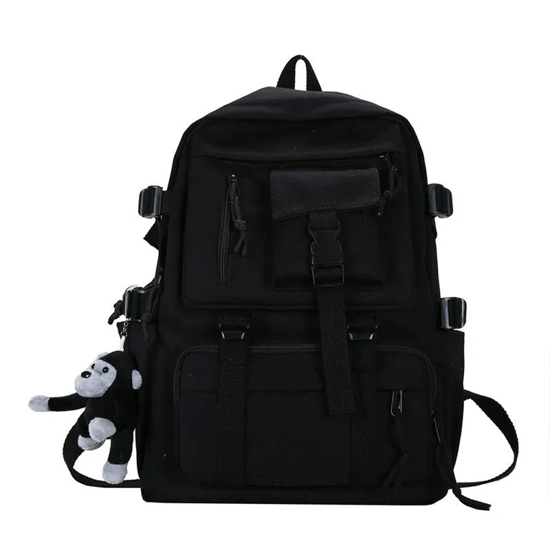 Sohiwoo Edgy Black Waterproof Backpack