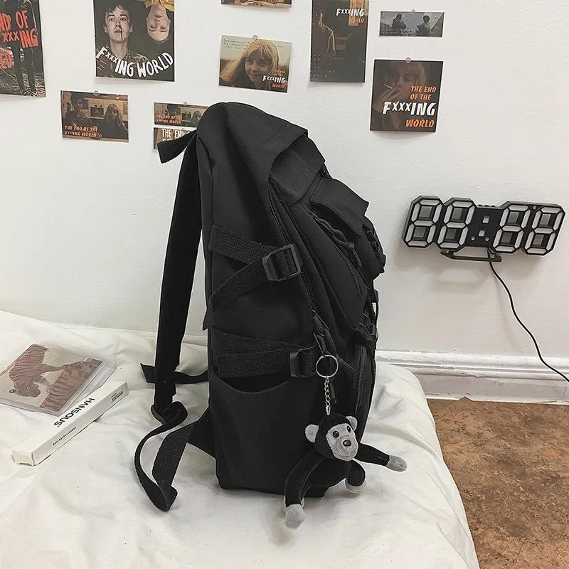 Sohiwoo Edgy Black Waterproof Backpack