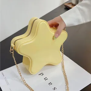 Sohiwoo  Women Mini Crossbody Simple Trendy Handbags Chain Small Bag PVC For Women Jelly Fashion Bag Brand Shoulder Start Luxury