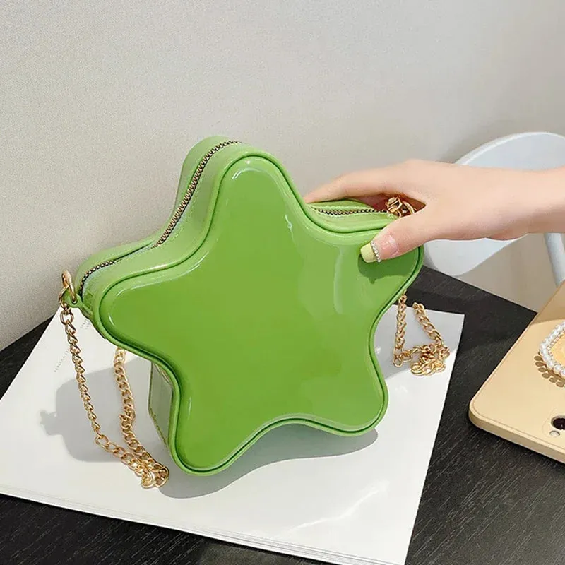 Sohiwoo  Women Mini Crossbody Simple Trendy Handbags Chain Small Bag PVC For Women Jelly Fashion Bag Brand Shoulder Start Luxury