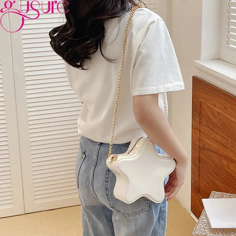 Sohiwoo  Women Mini Crossbody Simple Trendy Handbags Chain Small Bag PVC For Women Jelly Fashion Bag Brand Shoulder Start Luxury