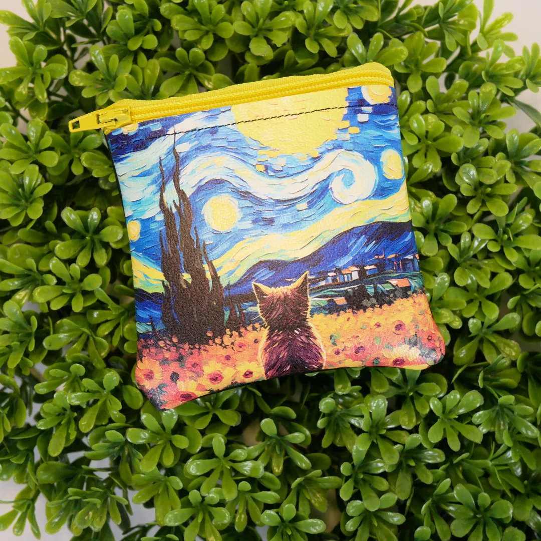 Starry Cat Zipper Bags