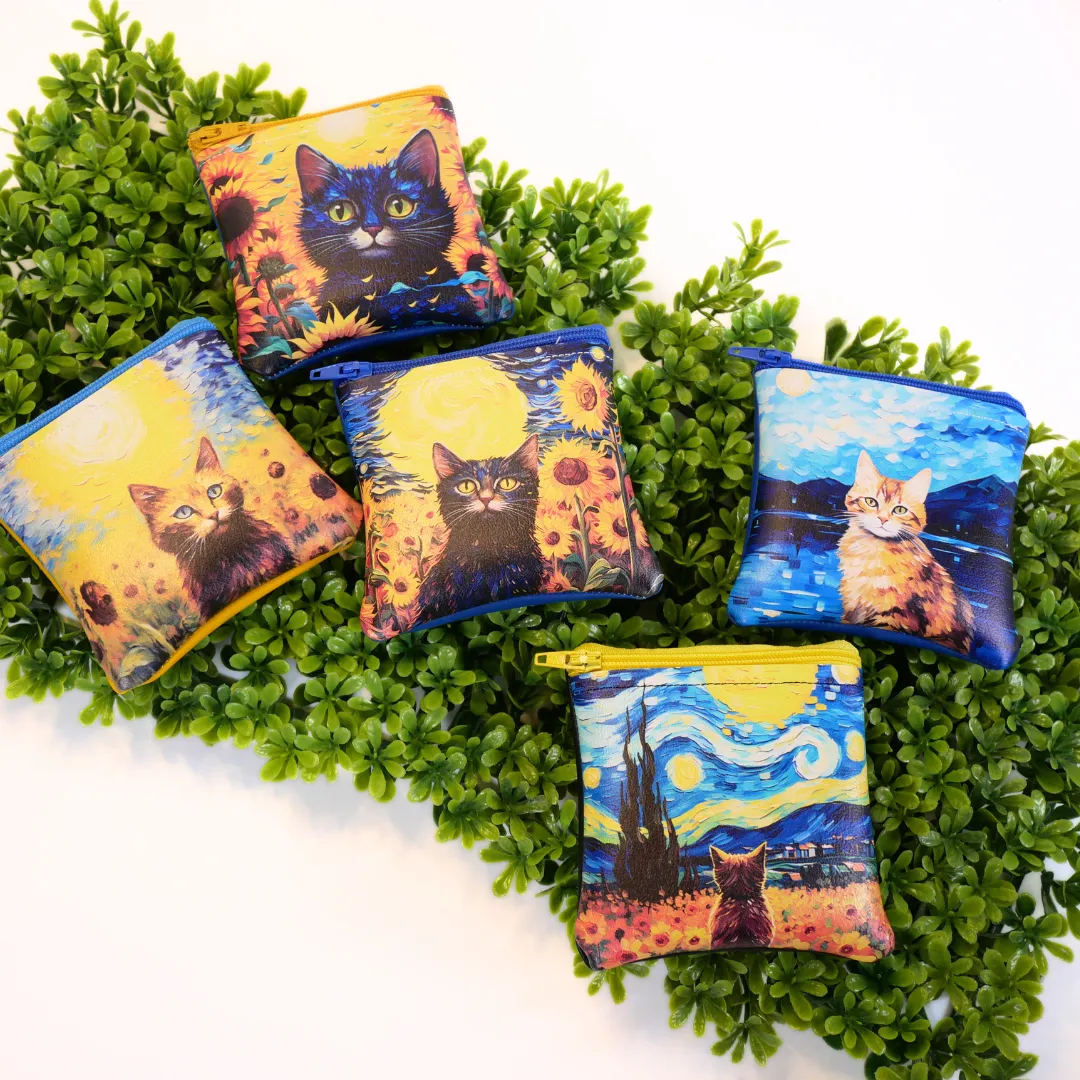 Starry Cat Zipper Bags
