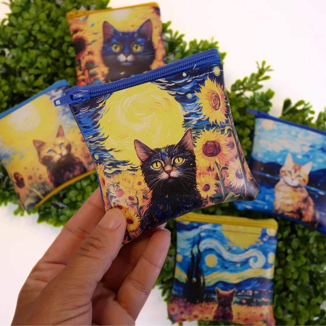 Starry Cat Zipper Bags