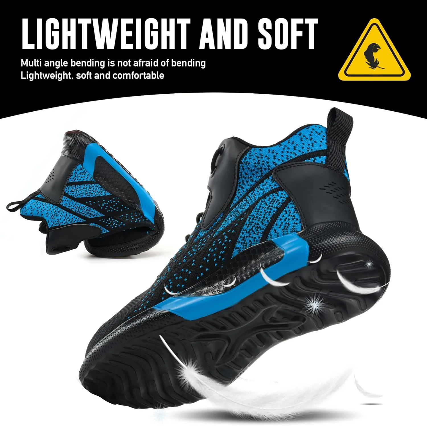 Steel Toe Shoes for Men Comfortable Safety Shoes Mid Cut Industrial Boot Slip Resistant Steel Toe Boots for Women